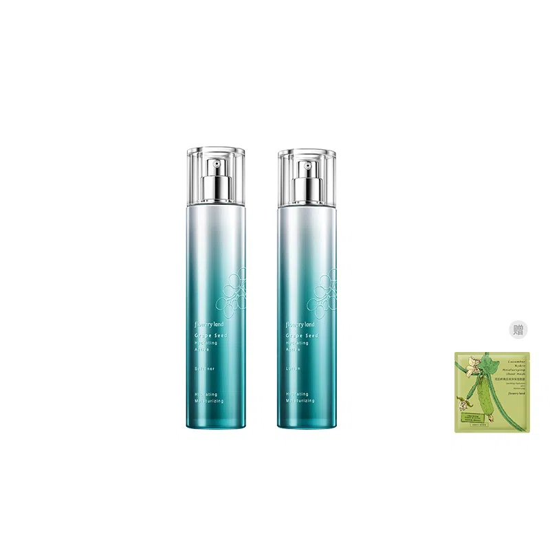花肌粹 葡萄籽水润沁颜界面水乳精华套装 舒缓维稳紧致保湿滋润补水补水滋润型 两件套/三件套/四件套