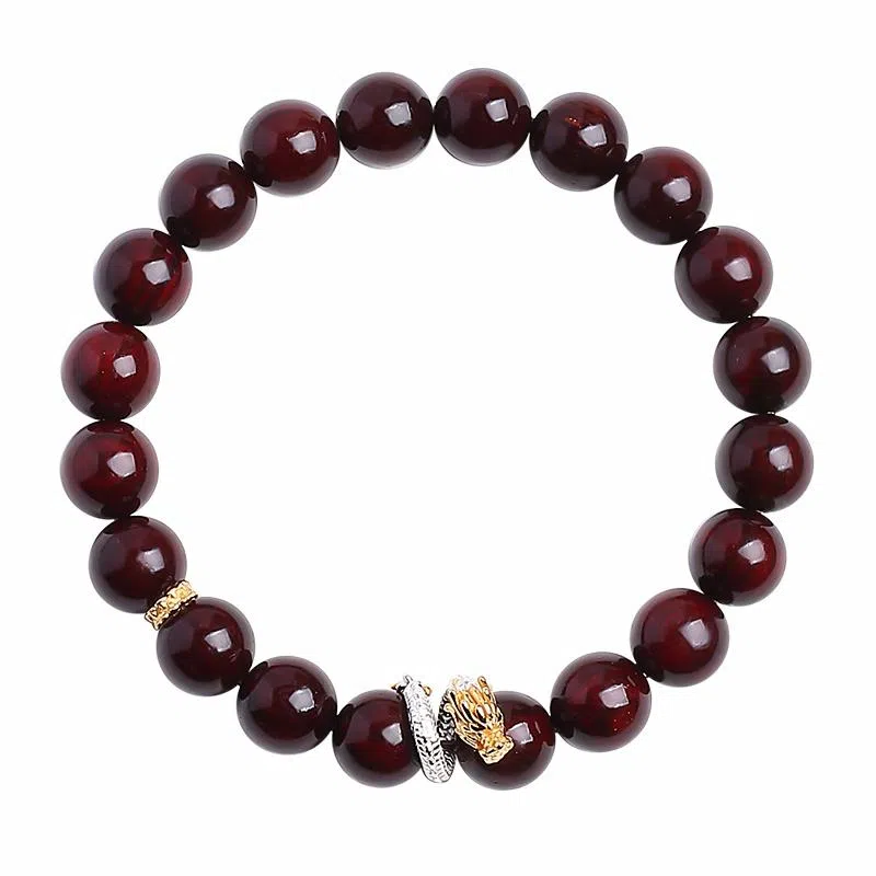 木盛缘 木带宝高油高密生肖蛇文玩 小叶紫檀 手串 男女同款情侣款