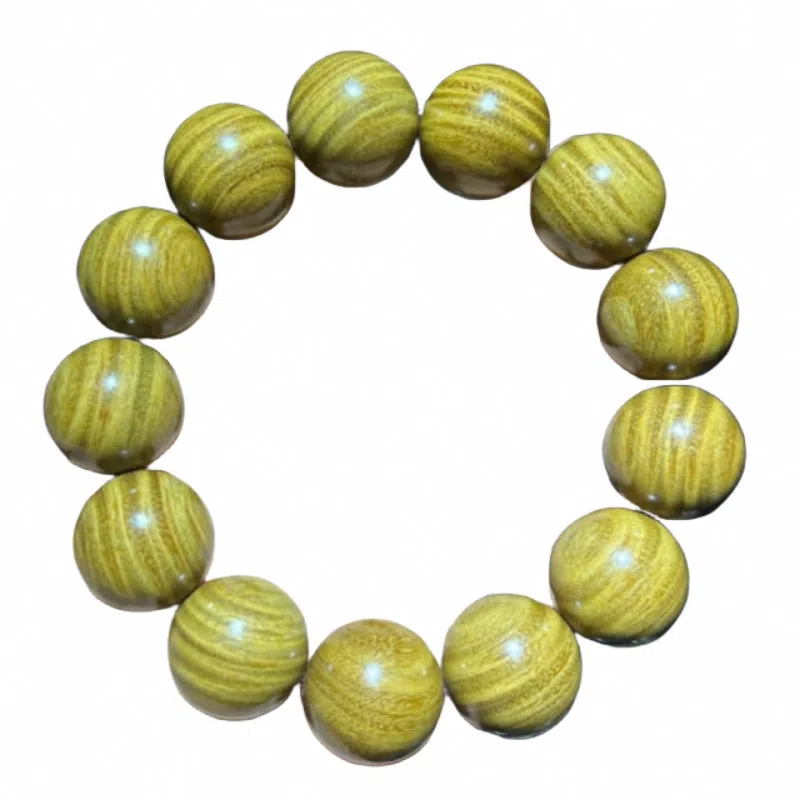 吉千年 【顺丰包邮】新中式复古潮流风 好运 平安顺遂 招财进宝【收藏级】水波纹 绿檀 手串 男女同款情侣款