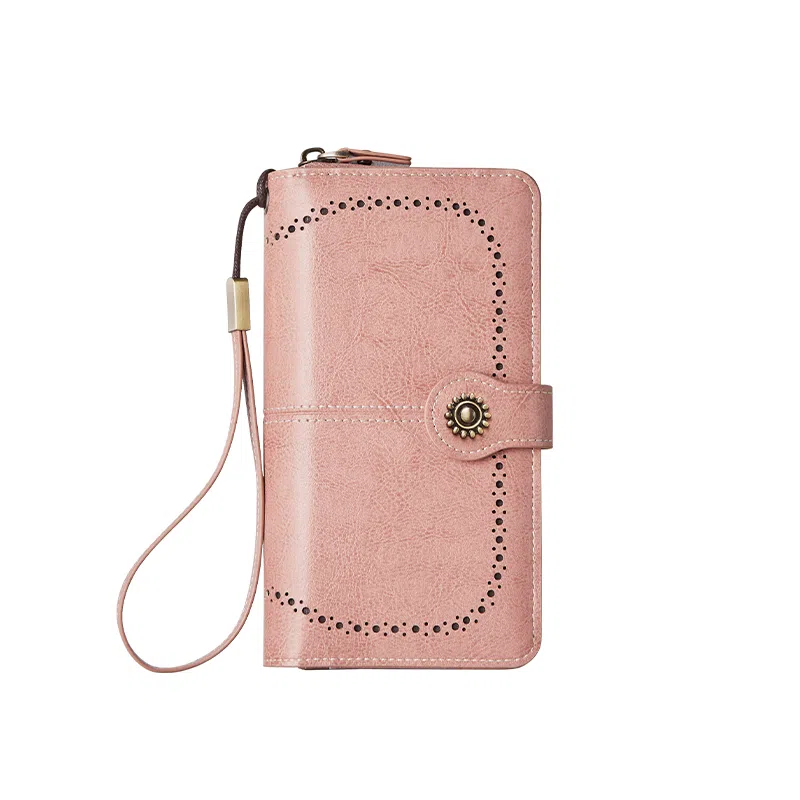 纳兰杜 韩版时尚精致多功能皮夹拉链小包 合成革 钱包 常规 女款 多色