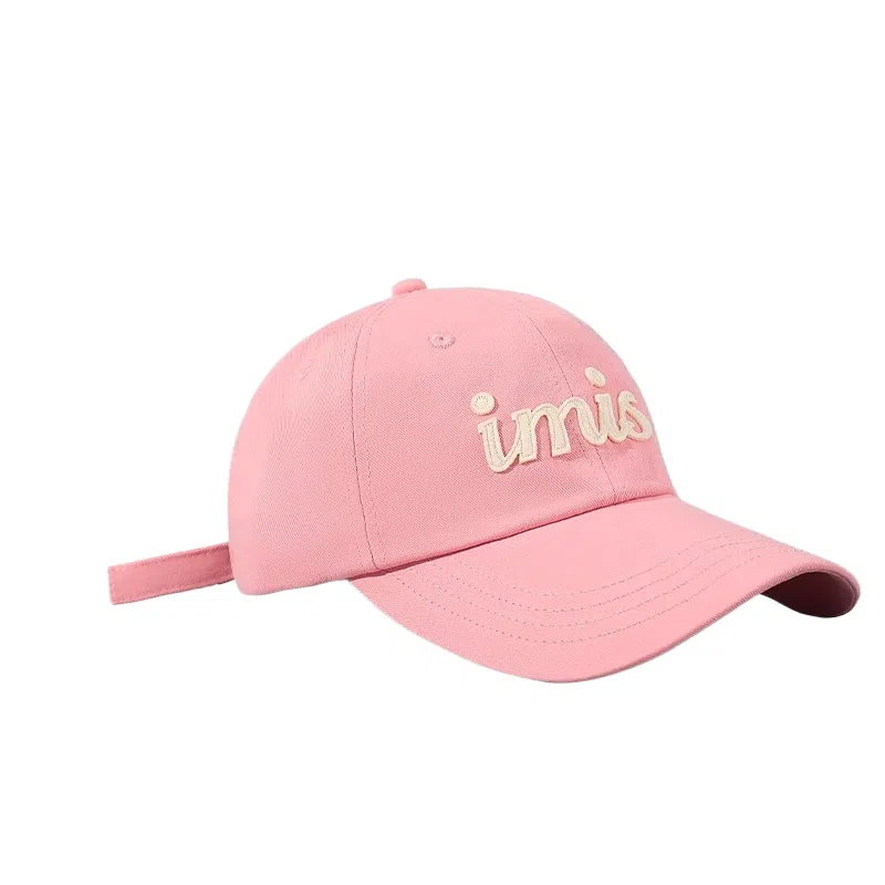 大头围字母刺绣韩版百搭春夏宽帽檐显脸小复古软顶鸭舌帽 棉涤材质 棒球鸭舌帽 女款