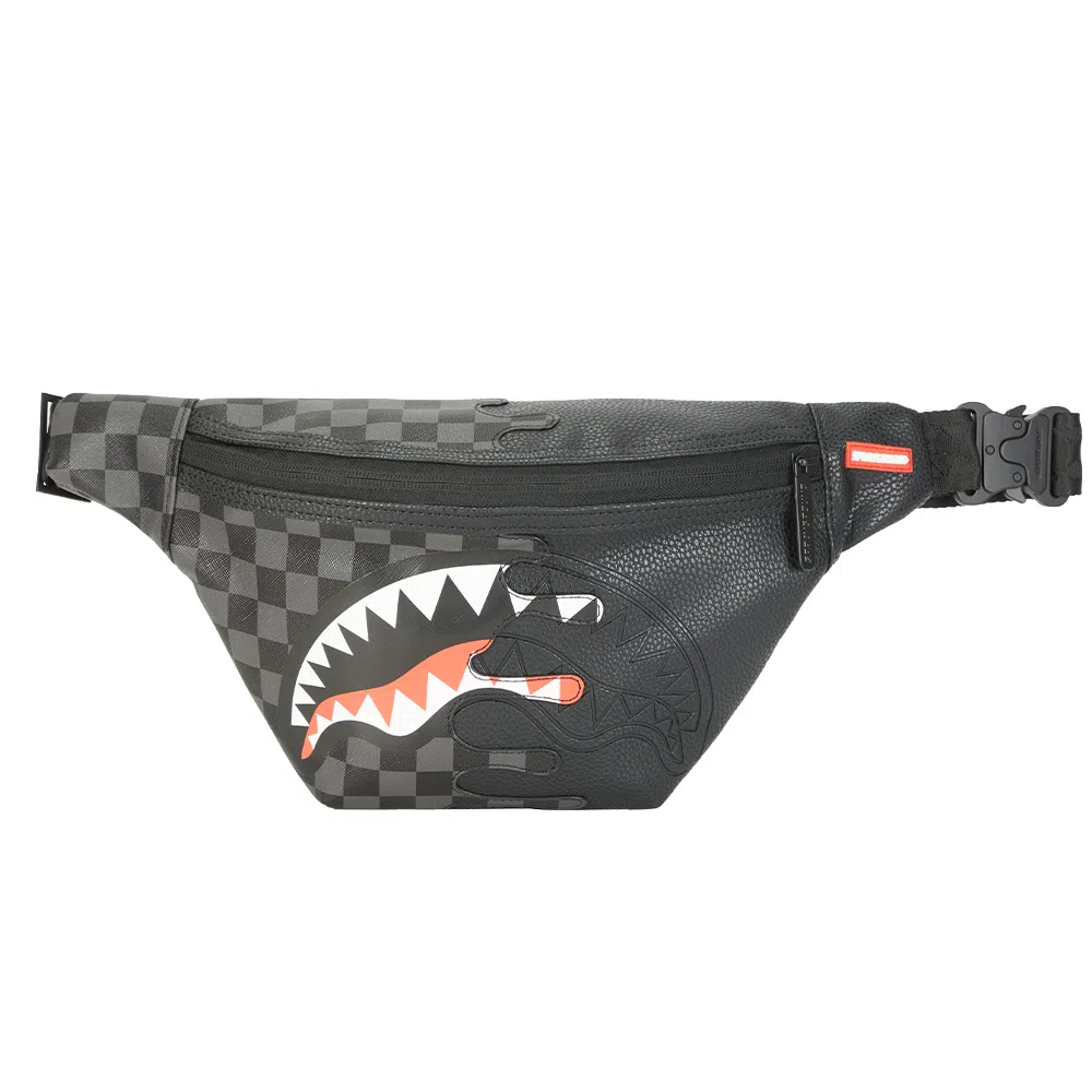 Sprayground Shark Logo Waist Bag Black