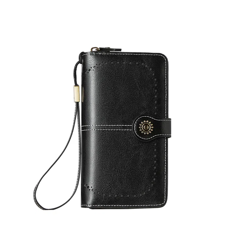 纳兰杜 韩版时尚精致多功能皮夹拉链小包 合成革 钱包 常规 女款 多色