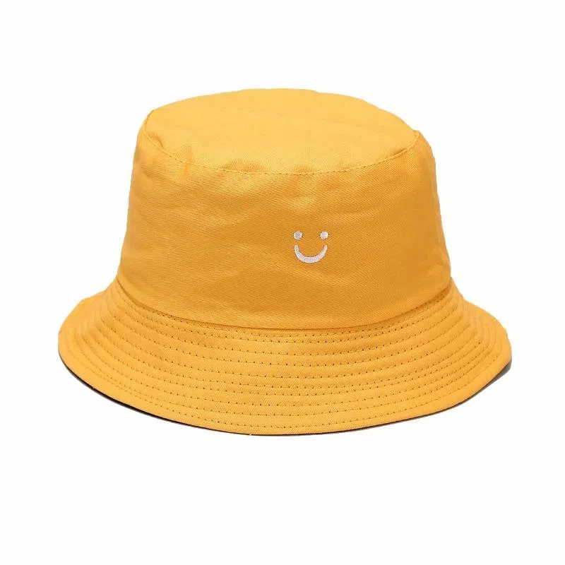 祎步康 笑脸双面戴 街头潮流盆帽出游防晒帽子潮 棉 渔夫帽 男女同款情侣款