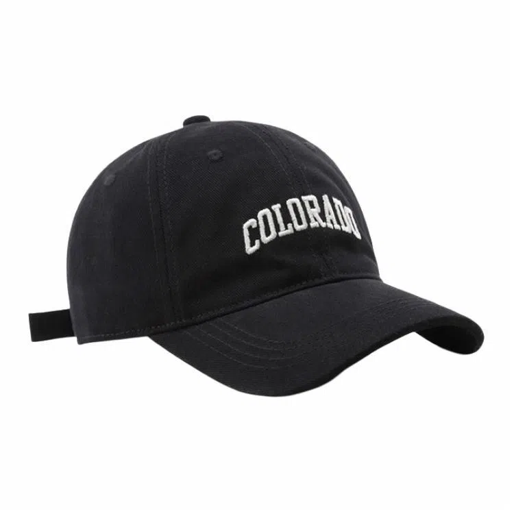 【Colorado刺绣 时尚百搭】 攸委 美式复古大头围显脸小鸭舌帽女 棉 韩版遮阳棒球帽加大加宽帽檐 深顶帽子 男女同款情侣款