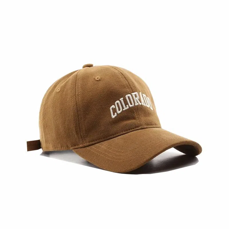 【Colorado刺绣 时尚百搭】 攸委 美式复古大头围显脸小鸭舌帽女 棉 韩版遮阳棒球帽加大加宽帽檐 深顶帽子 男女同款情侣款