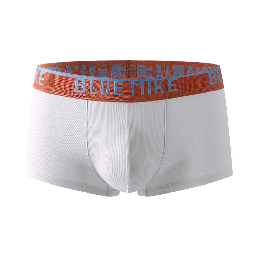 蓝内 抗菌透气舒适弹力螺纹腰带平角裤内裤 男款 组合装