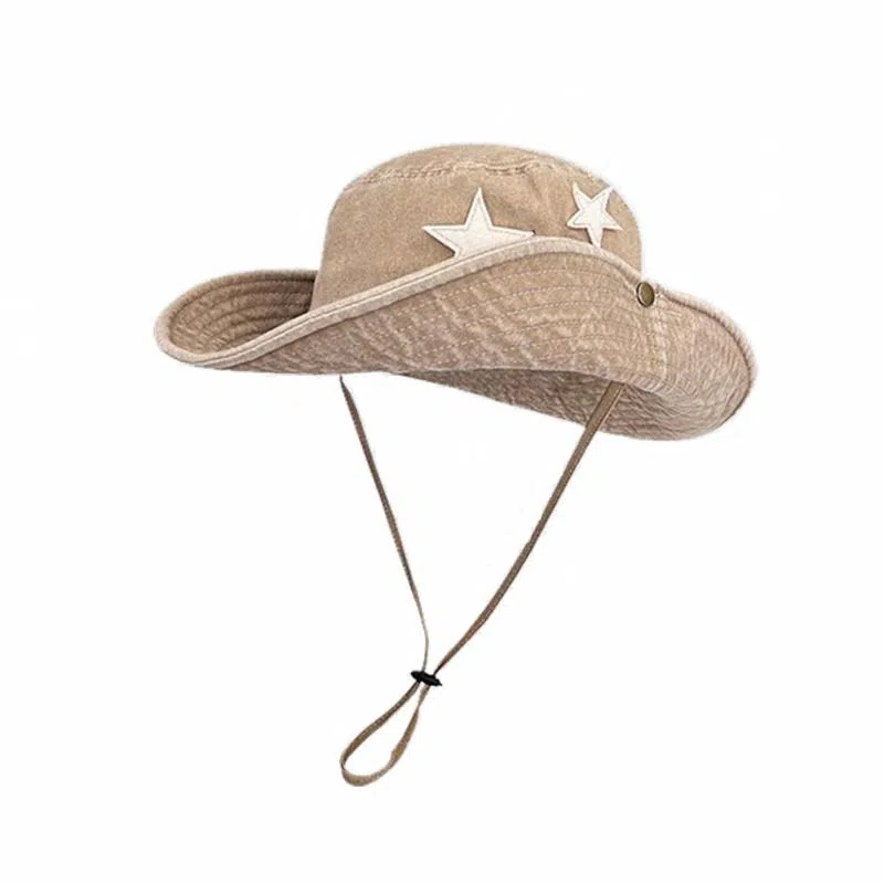 MUYKUY Retro Star Western Hat
