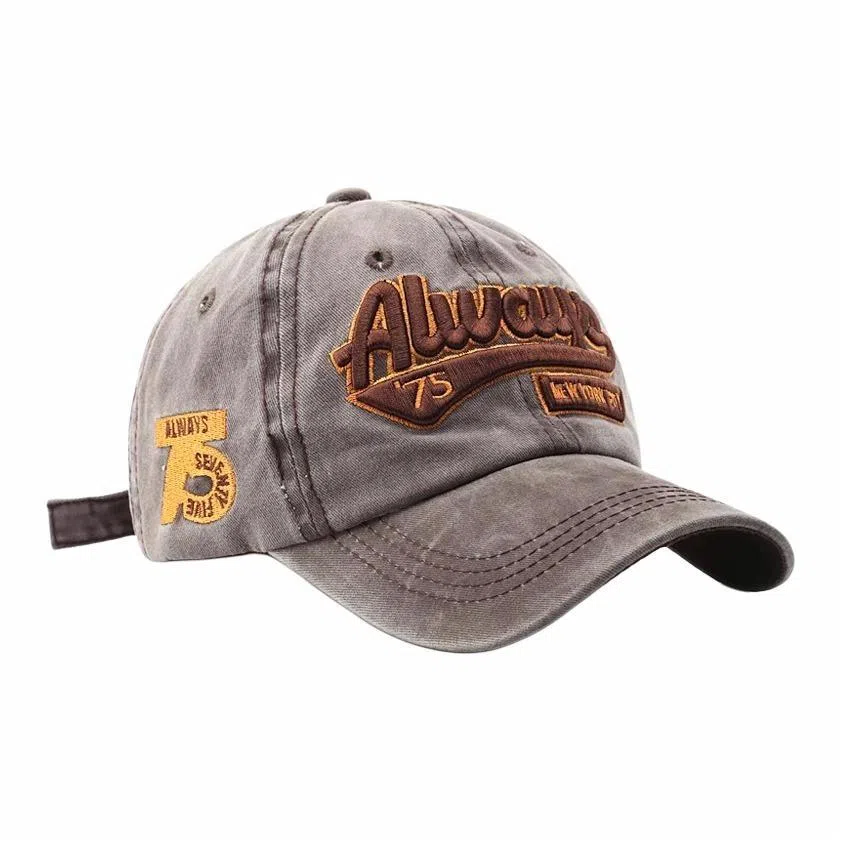 【New York潮流字母】 攸委 潮牌水洗做旧刺绣遮阳 大头围显脸小 户外时尚个性 棉 鸭舌帽 男女同款情侣款