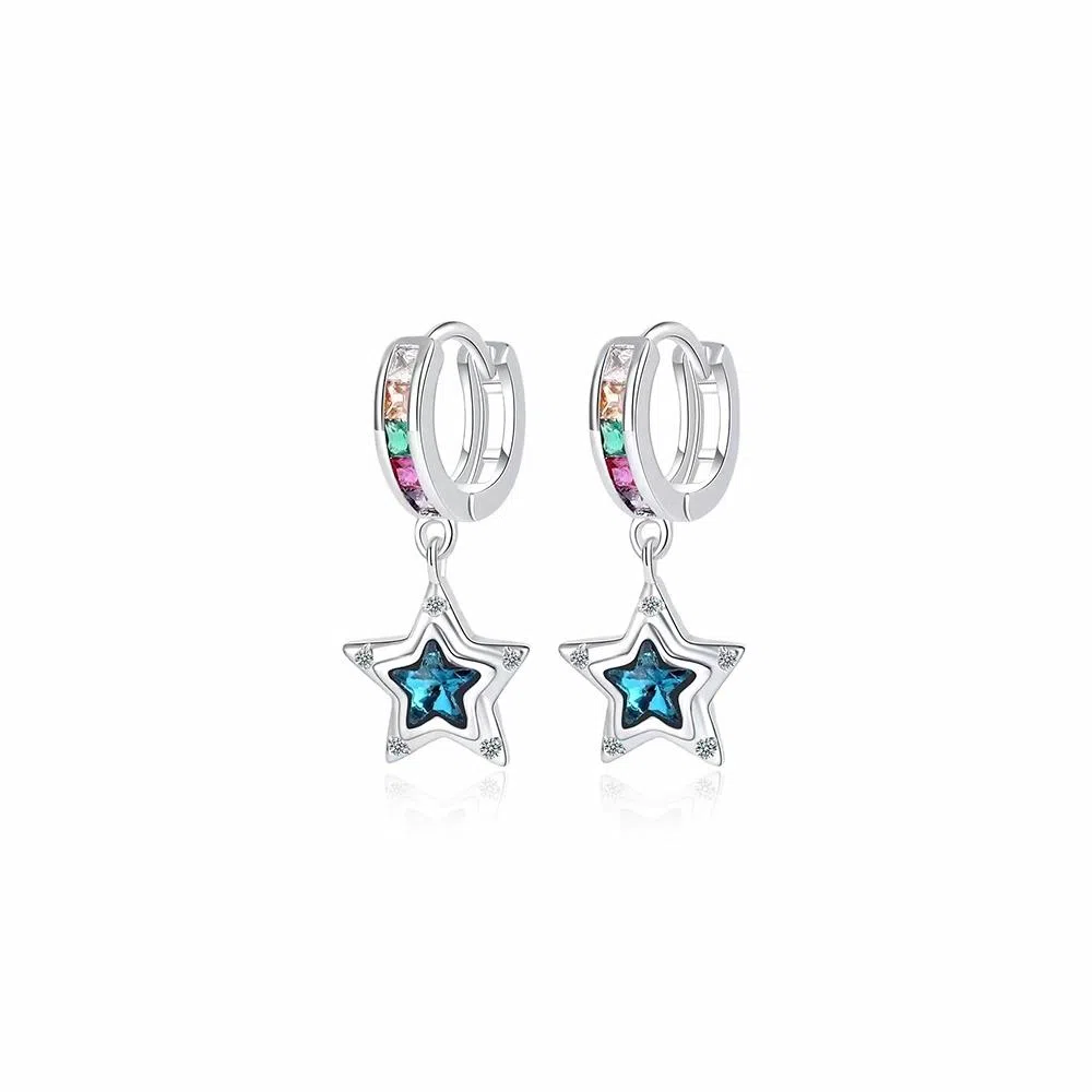 希遇 幻境星辰简约精致轻奢小众设计冷淡风创意 高级感闪耀 新中式国潮 百搭 日常通勤 合金 耳环 男女同款情侣款