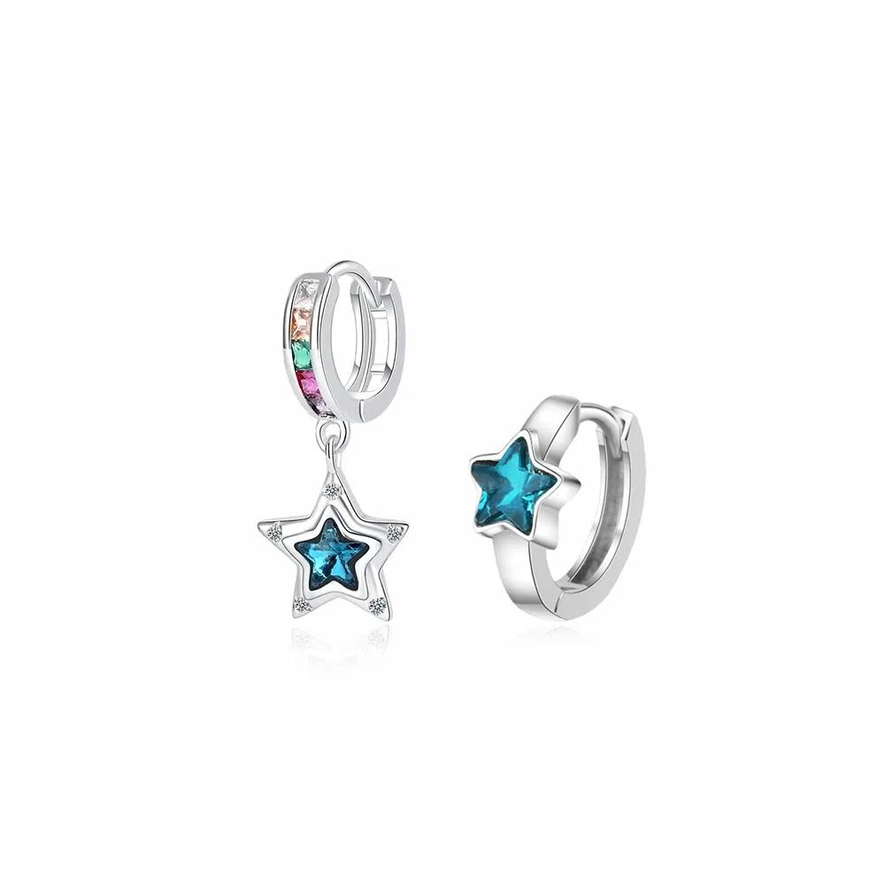 希遇 幻境星辰简约精致轻奢小众设计冷淡风创意 高级感闪耀 新中式国潮 百搭 日常通勤 合金 耳环 男女同款情侣款