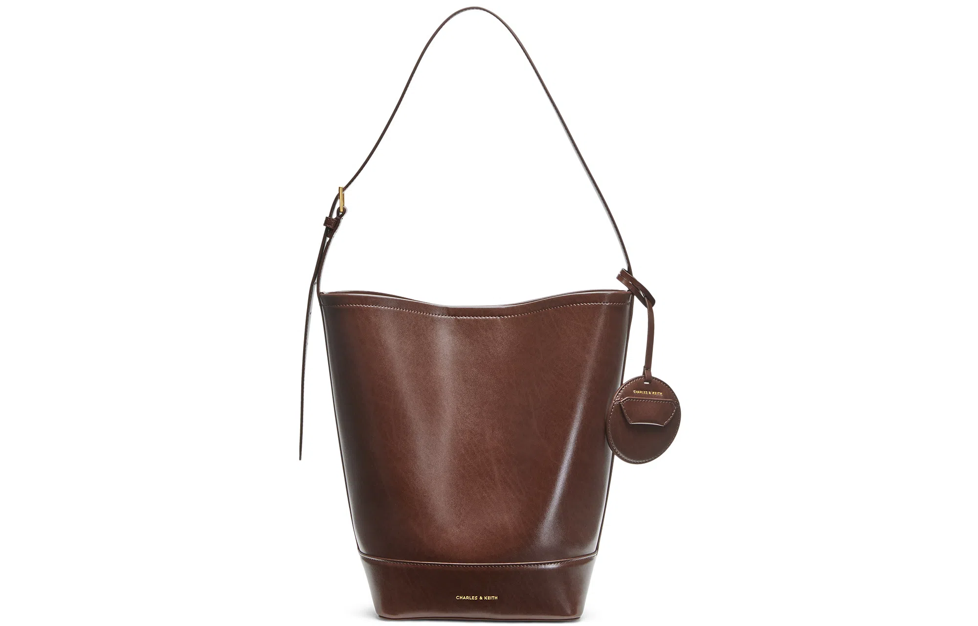 Charles & Keith Bucket Bag Dark Brown