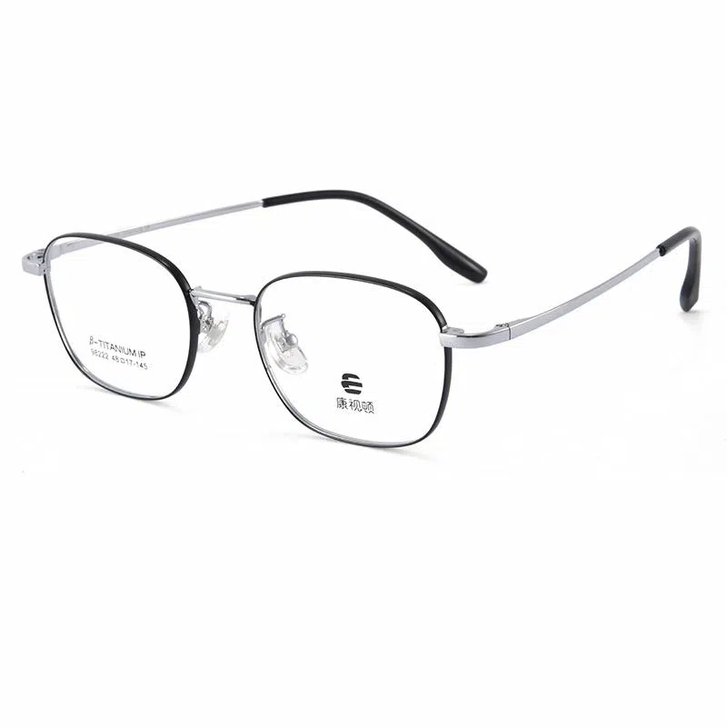 【联系客服可选配镜套餐】 康视顿 时尚商务 β钛板材镜架 方形 光学镜架 男女同款情侣款