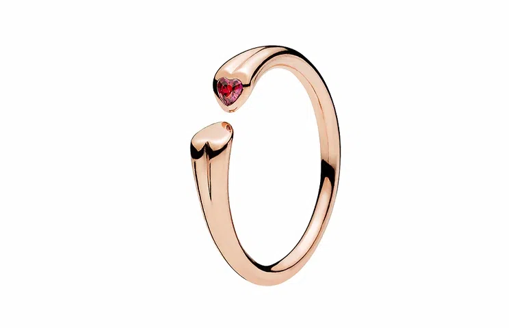 Pandora Two Hearts Ring Rose Gold