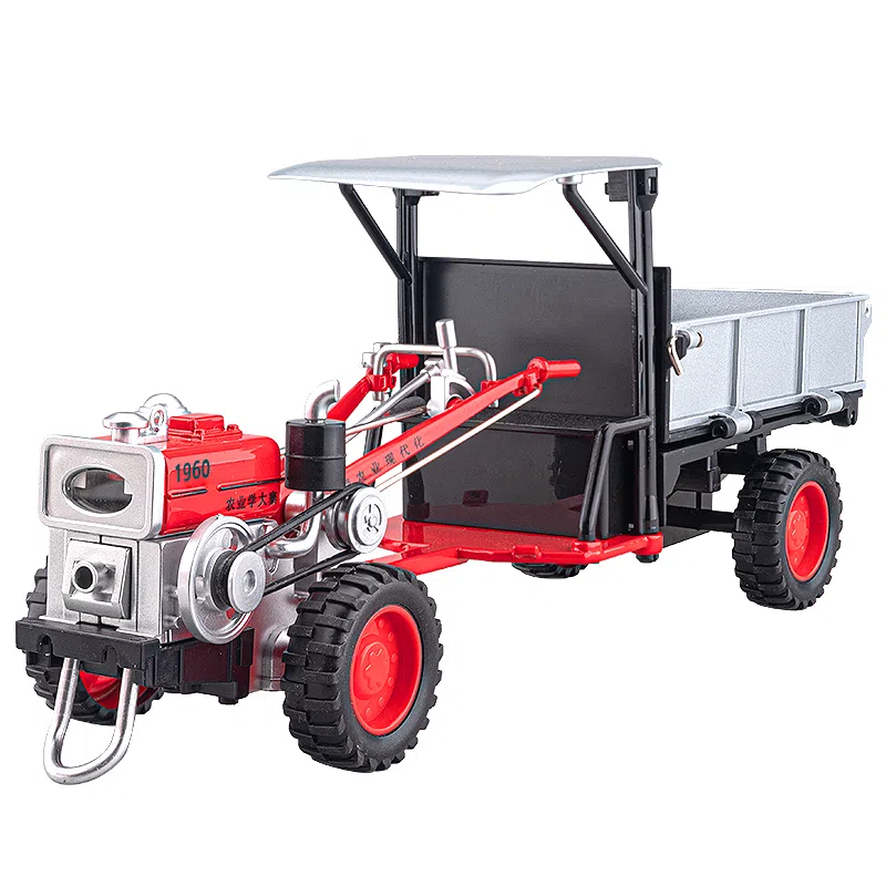华一 老式手扶拖拉机农用农夫车 复古怀旧年代感 合金 成品模型