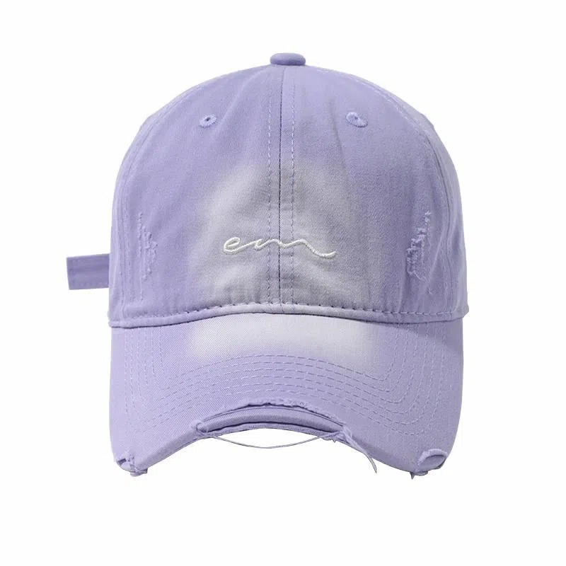 【好搭配】 南极人 个性渐变美式做旧磨边棒球帽子加深宽檐百搭显脸小显白春夏季遮阳防晒 软顶 鸭舌帽 男女同款情侣款