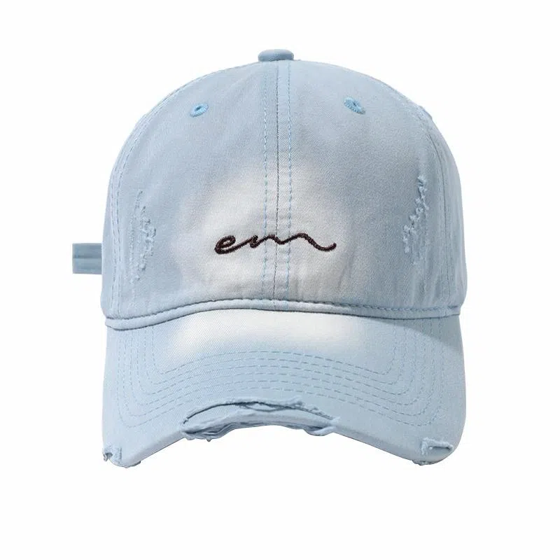 【好搭配】 南极人 个性渐变美式做旧磨边棒球帽子加深宽檐百搭显脸小显白春夏季遮阳防晒 软顶 鸭舌帽 男女同款情侣款