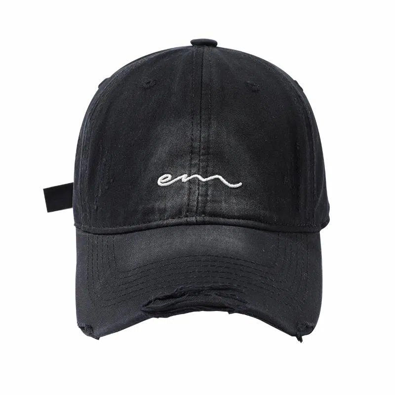 【好搭配】 南极人 个性渐变美式做旧磨边棒球帽子加深宽檐百搭显脸小显白春夏季遮阳防晒 软顶 鸭舌帽 男女同款情侣款