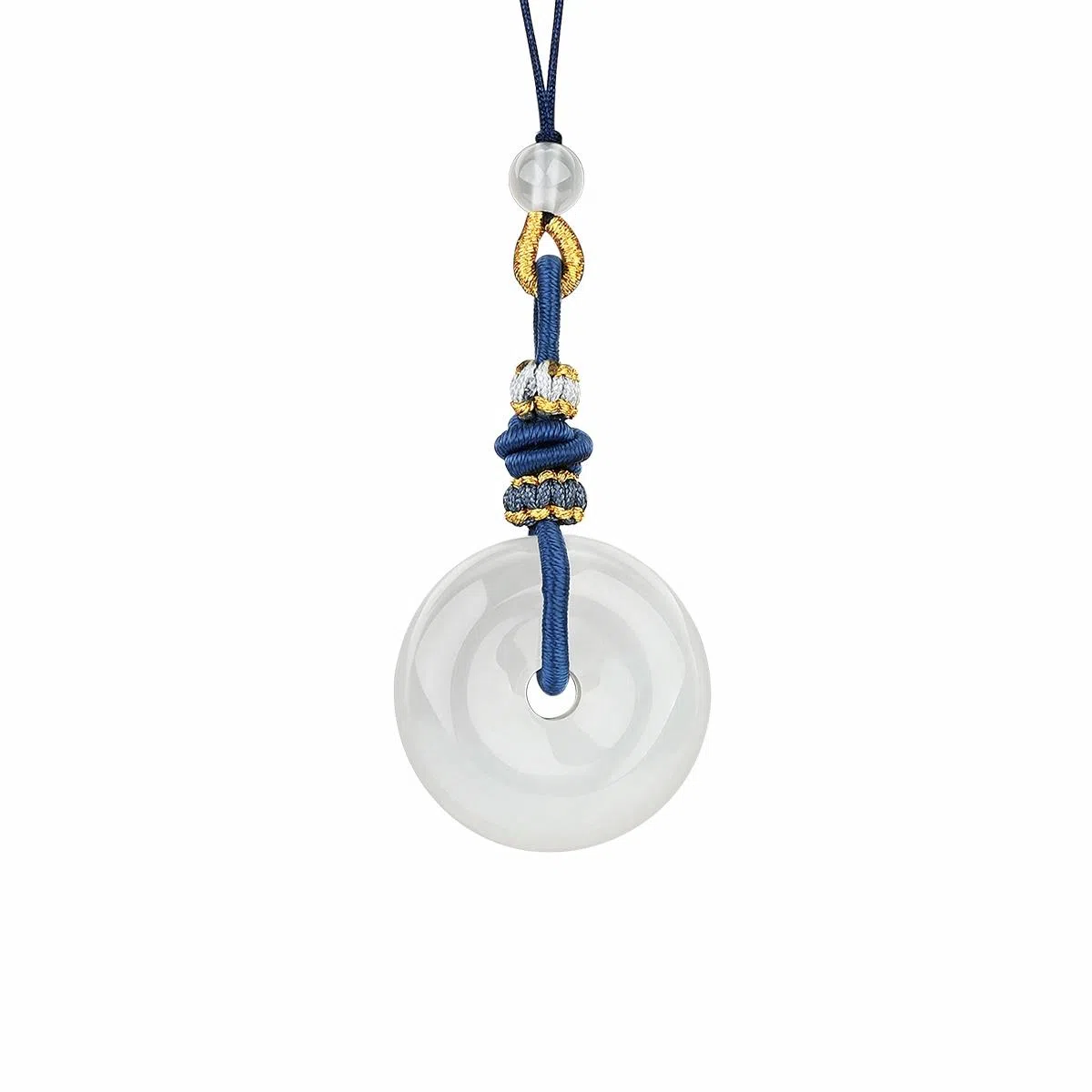 梦金园 平安扣汽车项坠挂件 复古中式国潮设计车载车饰品 玉髓 吊坠 男女同款情侣款