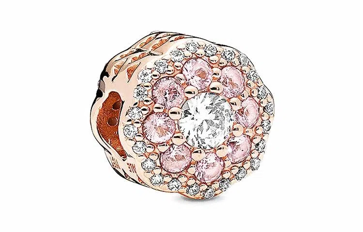 Pandora Rose Gold Pink Flower Charm