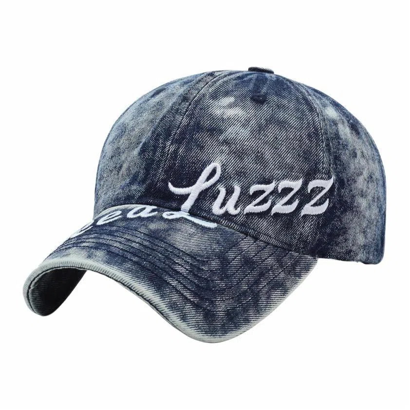 优莲茵 大帽檐显脸小 水洗做旧字母刺绣弯沿 百搭复古款遮阳防晒帽 棉 鸭舌帽 男女同款情侣款