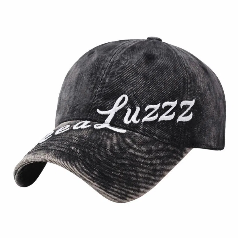 优莲茵 大帽檐显脸小 水洗做旧字母刺绣弯沿 百搭复古款遮阳防晒帽 棉 鸭舌帽 男女同款情侣款