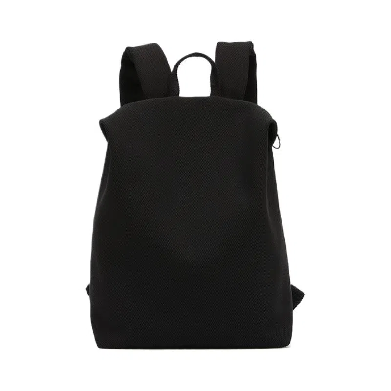 泰克森 轻便通勤简约时尚百搭旅行 人造革 双肩包 男女同款情侣款 黑色/杏色