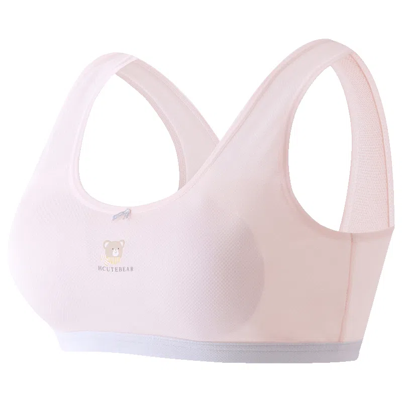 俏佳人 固定立体杯吸汗打底透气网眼舒适背心初高中发育期轻薄少女文胸 女款