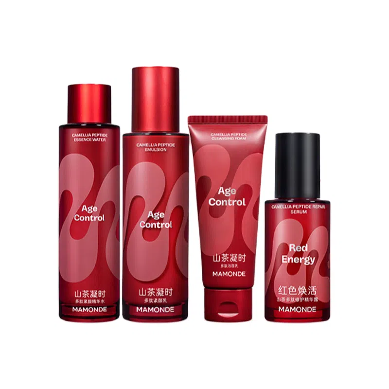 梦妆 山茶精华水乳洁面护肤套装 紧致补水 四件套