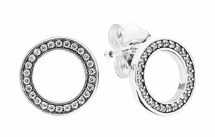 Pandora Shining Round Stud Earrings