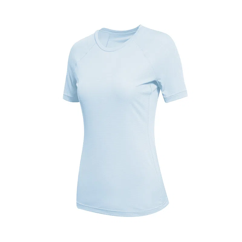 花蔓色 运动跑步训练轻量防磨亲肤透气高弹速干圆领修身运动轻薄打底衣 男女同款