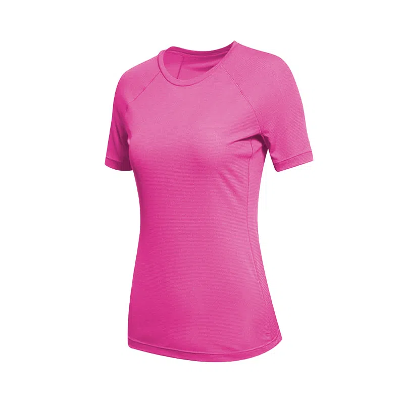 花蔓色 运动跑步训练轻量防磨亲肤透气高弹速干圆领修身运动轻薄打底衣 男女同款