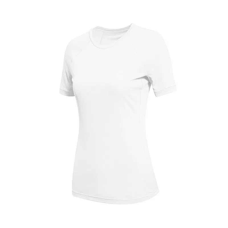 花蔓色 运动跑步训练轻量防磨亲肤透气高弹速干圆领修身运动轻薄打底衣 男女同款