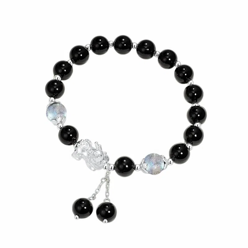 中国珠宝 貔貅幸福如意平安喜乐国风雅韵清新脱俗 色泽亮丽精湛工艺 整体华而不炫 猫眼石 手串 男女同款情侣款