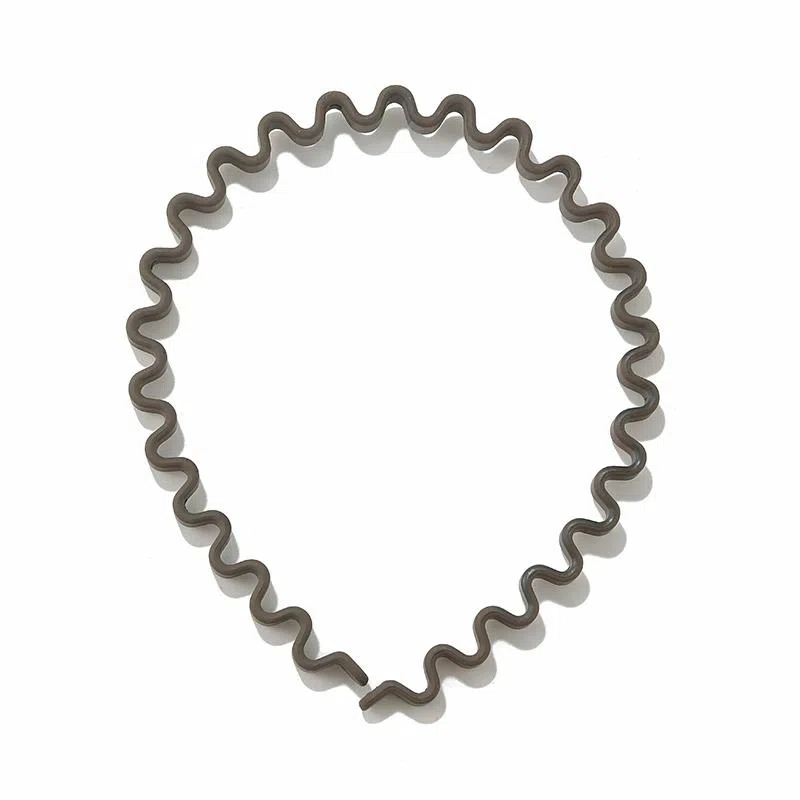 如花梦 发捆碎发发卡防滑洗脸压发黑色细波浪 亚克力 发箍 女款