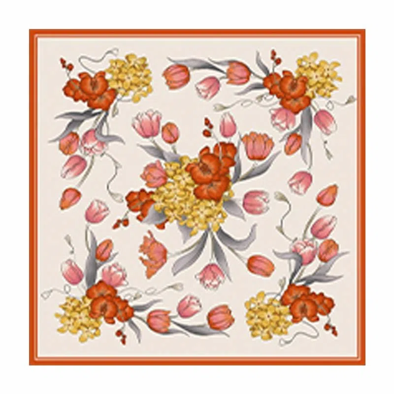 上海故事 南法庄园优雅高端丝绸质感经典设计优雅气质花卉礼盒装 桑蚕丝 丝巾 女款