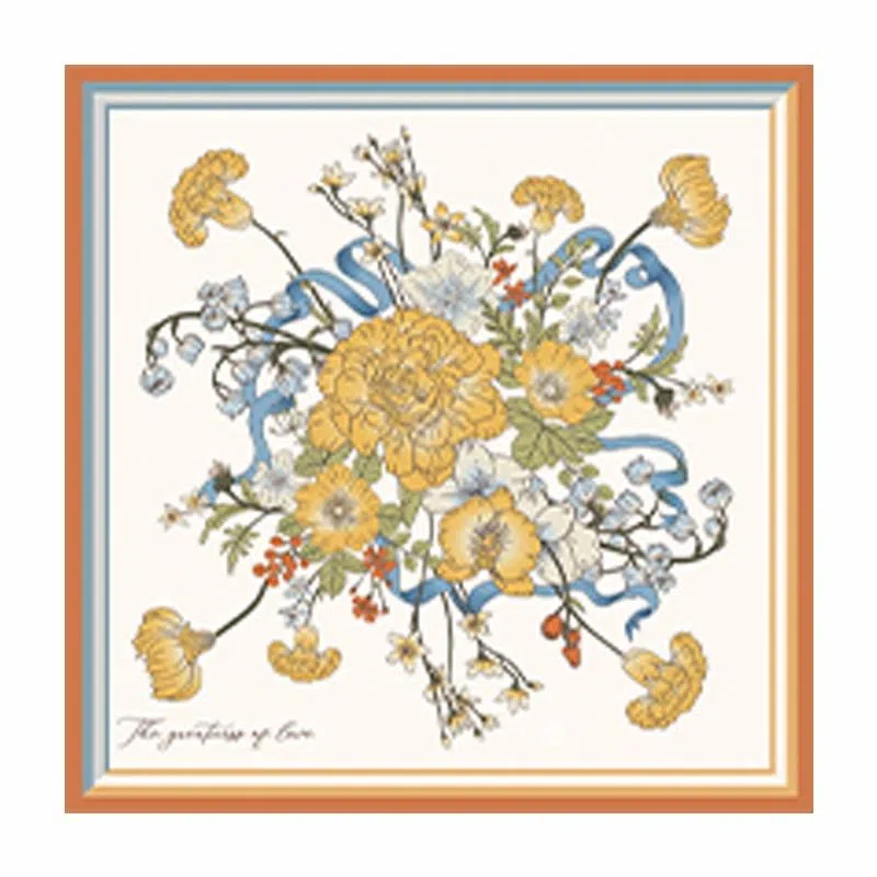 上海故事 南法庄园优雅高端丝绸质感经典设计优雅气质花卉礼盒装 桑蚕丝 丝巾 女款