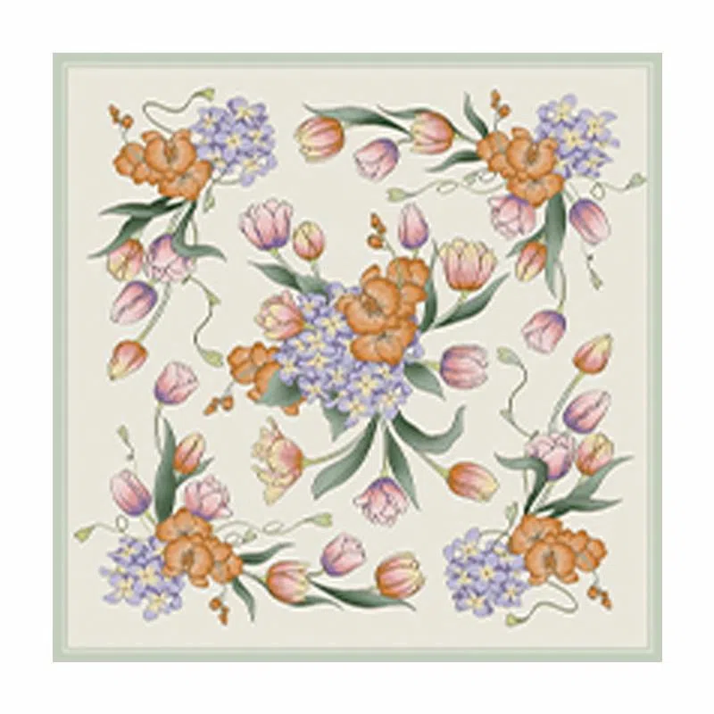 上海故事 南法庄园优雅高端丝绸质感经典设计优雅气质花卉礼盒装 桑蚕丝 丝巾 女款