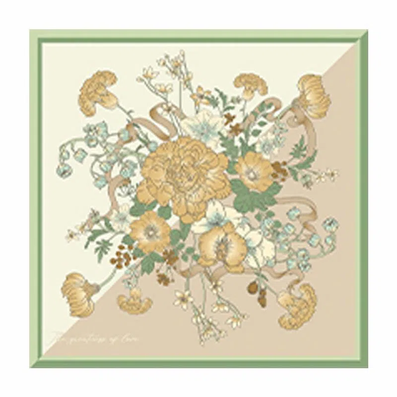 上海故事 南法庄园优雅高端丝绸质感经典设计优雅气质花卉礼盒装 桑蚕丝 丝巾 女款