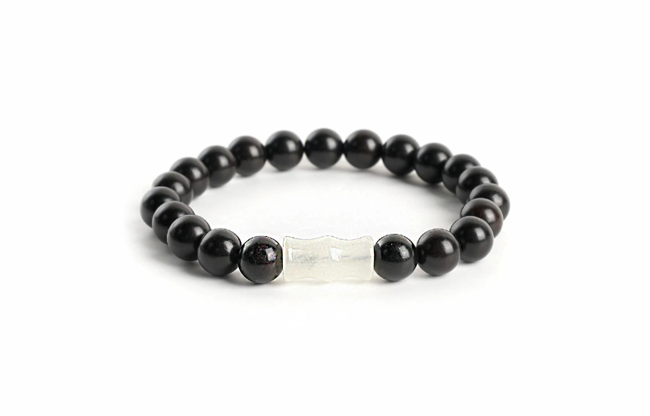 嘉福莱 竹报平安 节节高升 清雅竹节油润光亮 素雅小众中国风 黑檀 手串 男女同款情侣款