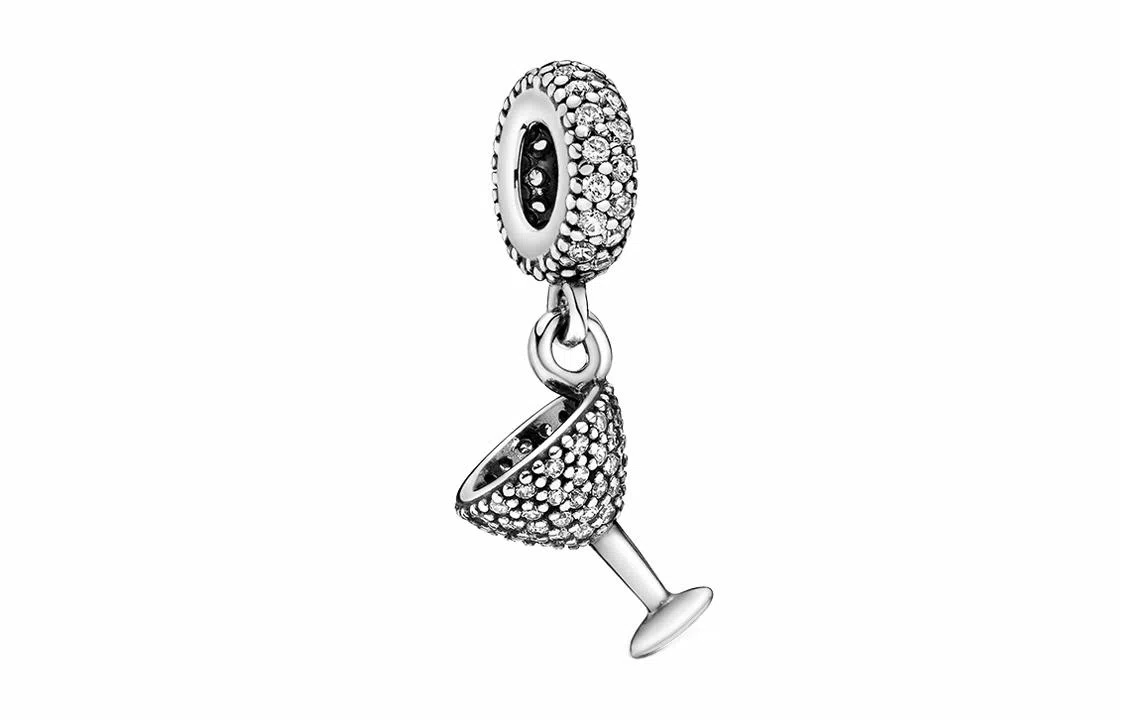 Pandora Pavé Cocktail Glass Charm
