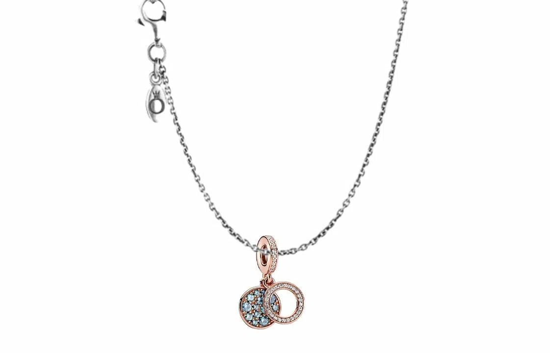 Pandora Rose Gold Blue Charm