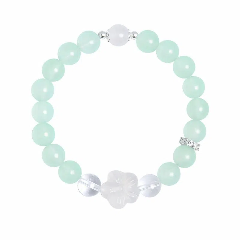 【正缘桃花 有钱花】 秦福炫 桃气满满 新中式国潮小众设计时尚简约优雅浪漫高级感 好运 玉髓 玉石手串 女款