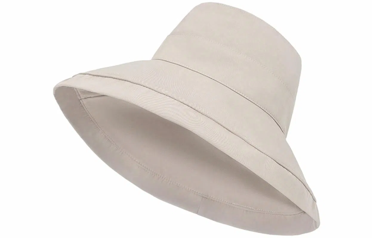 优幽兰 韩版百搭高级感大帽檐显脸小薄款遮脸防晒休闲简约纯色春夏防紫外线遮阳可折叠太阳帽 棉 渔夫帽 女款