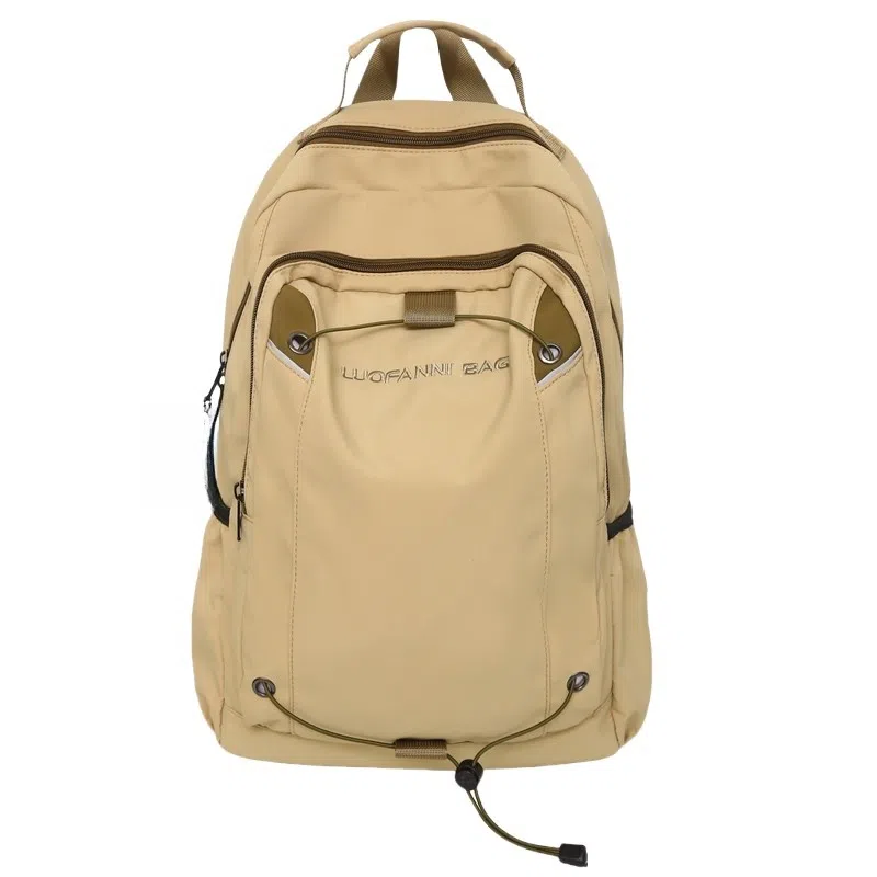 泰克森 时尚休闲 尼龙 双肩包 大号 男女同款情侣款 米白色/黑色/卡其色/蓝色