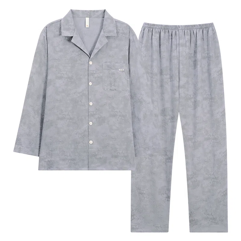 Huggy Kissy Lightweight Breathable Loungewear Set Light Grey