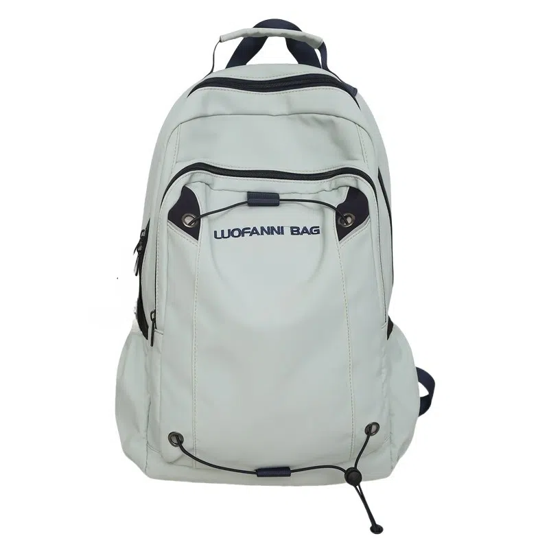 泰克森 时尚休闲 尼龙 双肩包 大号 男女同款情侣款 米白色/黑色/卡其色/蓝色