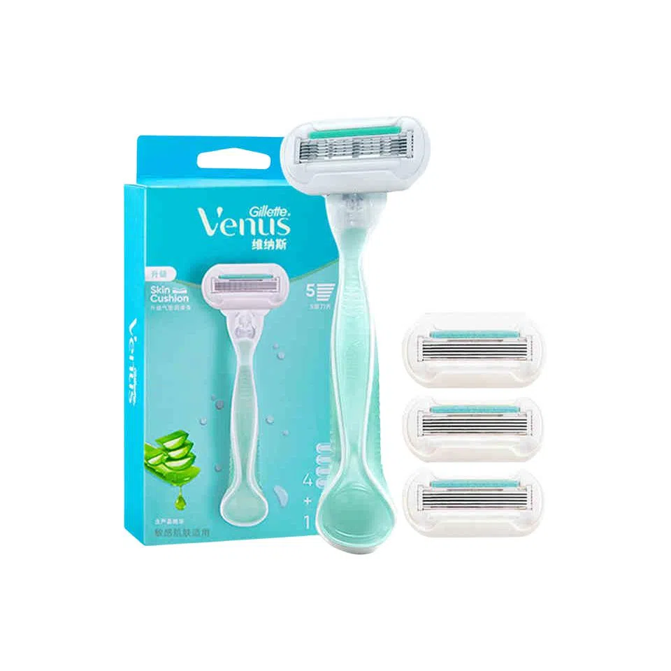 吉列 芦荟脱毛刀 深层清洁 五件套