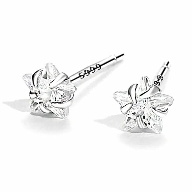 Liby Paris Star Earrings S999 Silver