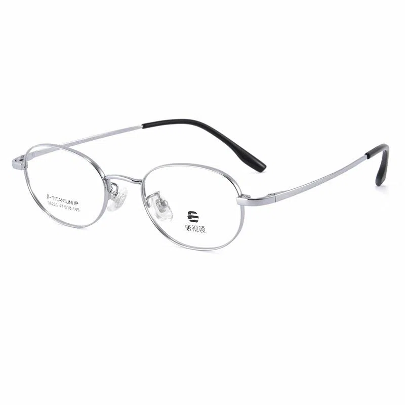 【联系客服可选配镜套餐】 康视顿 轻盈书呆椭圆框 β钛 光学镜架 女款